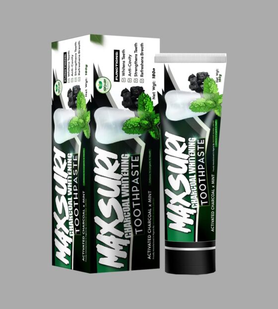 Maxsuri Fluoride-Free Charcoal Toothpaste