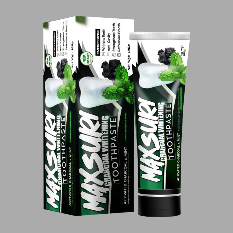 Maxsuri Fluoride-Free Charcoal Toothpaste